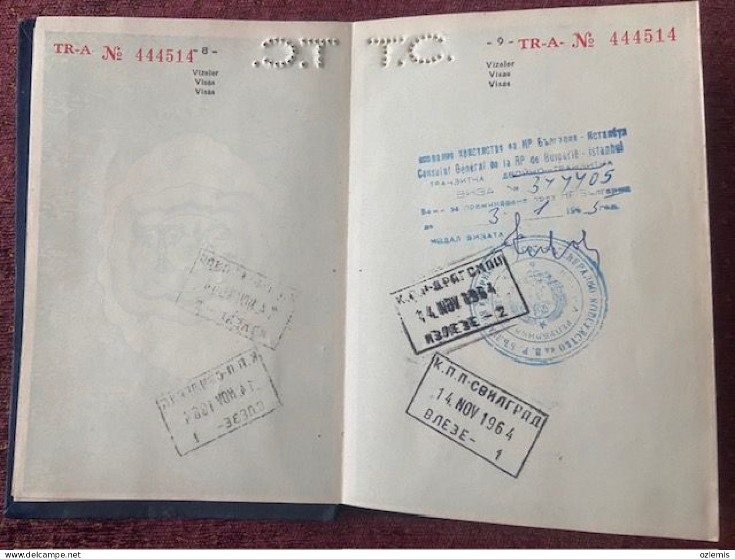 PASSPORT  PASSEPORT, 1964  ,USED,DEUTSCHLAND,YOUGOSLAVIA ,,VİSA AND FISCAL - Collezioni