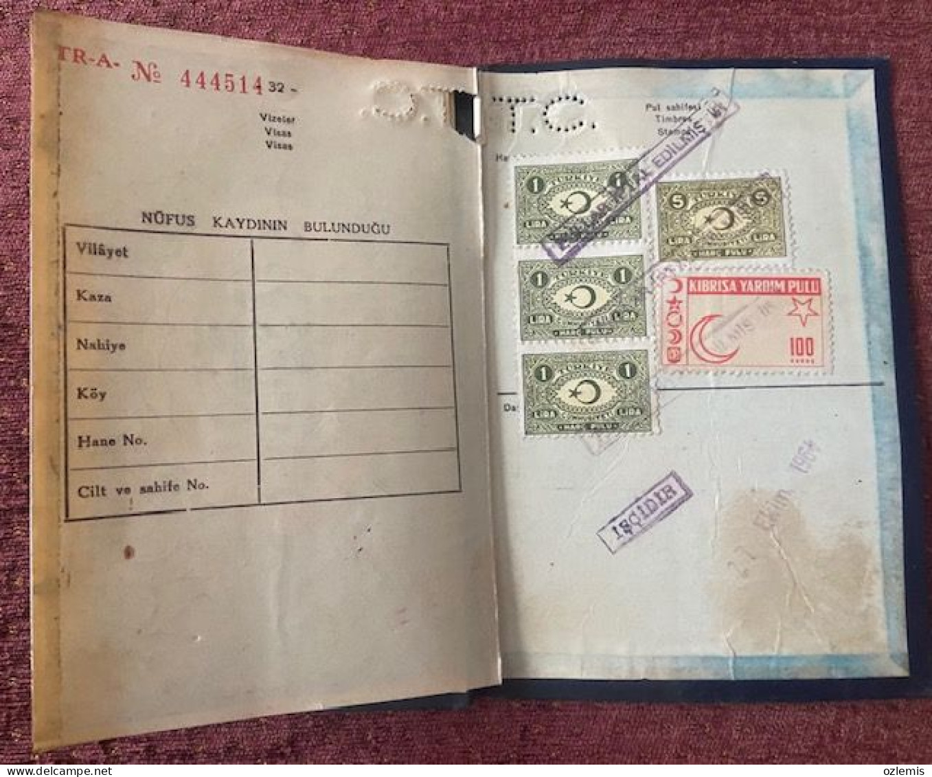 PASSPORT  PASSEPORT, 1964  ,USED,DEUTSCHLAND,YOUGOSLAVIA ,,VİSA AND FISCAL