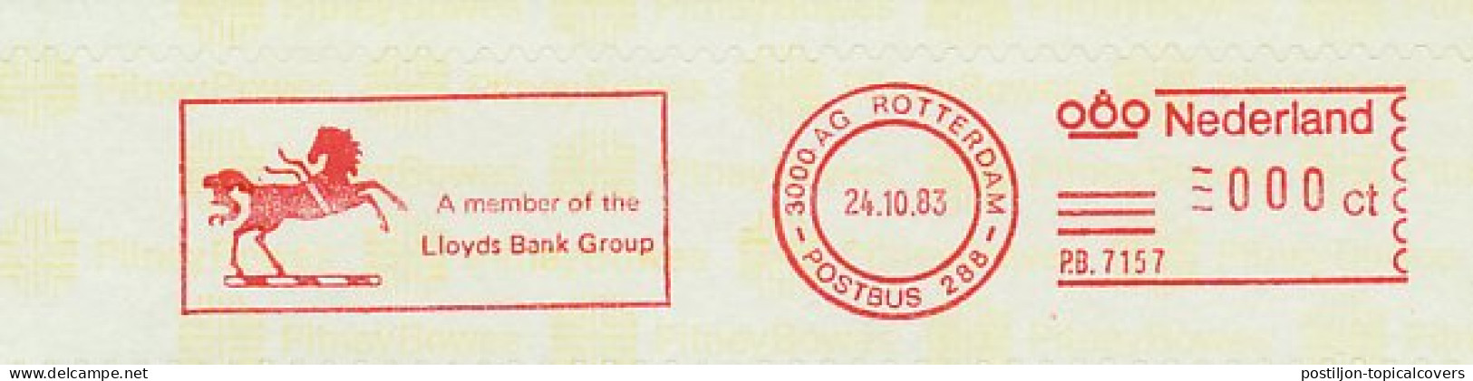 Meter Proof / Test Strip Netherlands 1983 Horse - Lloyds Bank Group - Horses