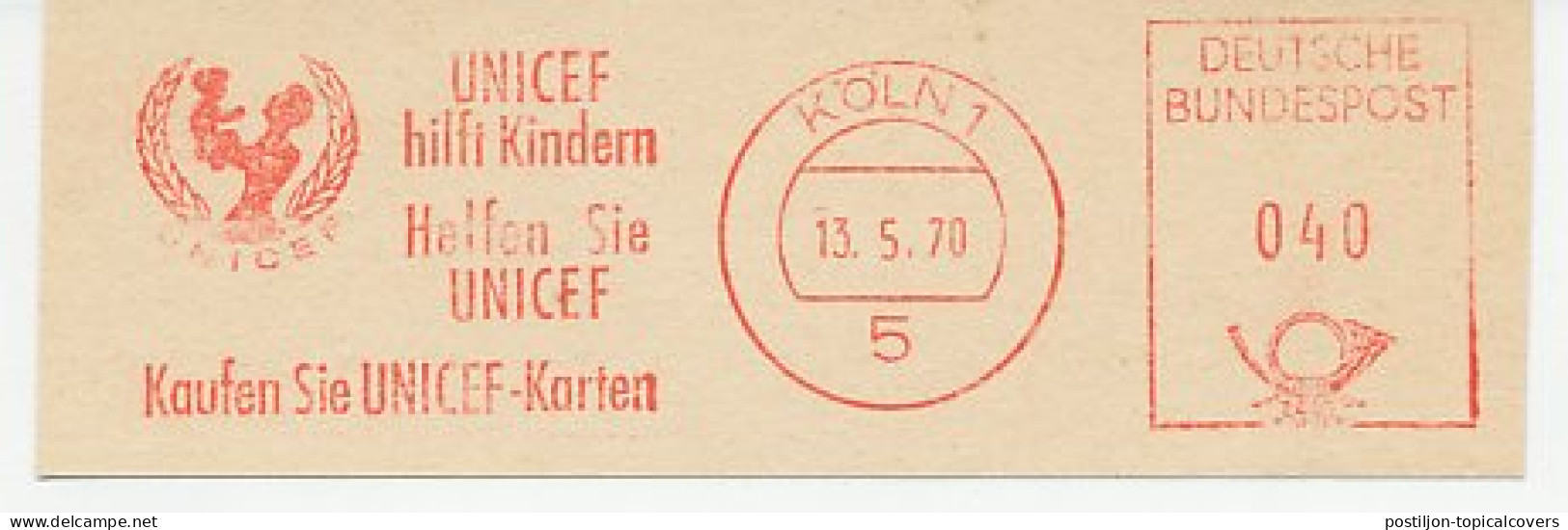 Meter Cut Germany 1970 UNICEF - UNO