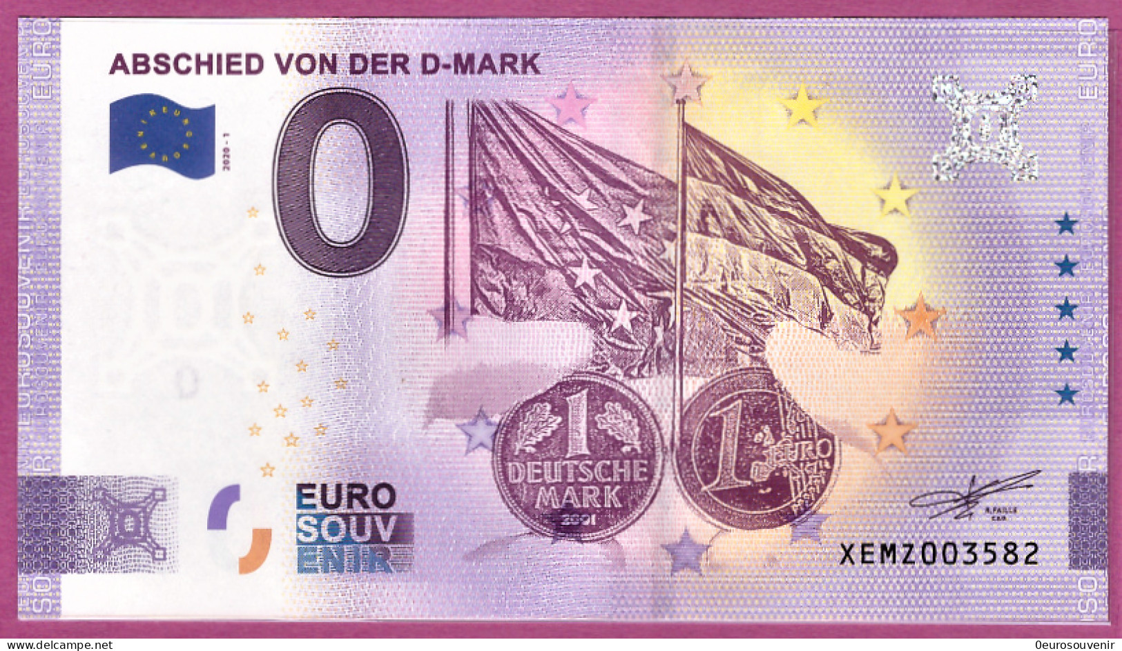 0-Euro XEMZ 01 2020  ABSCHIED VON DER D-MARK - SERIE DEUTSCHE EINHEIT - Private Proofs / Unofficial