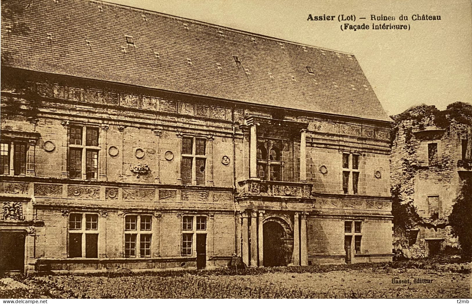 CPA (Lot) - ASSIER. Ruines Du Château (façade Intérieure) - Assier