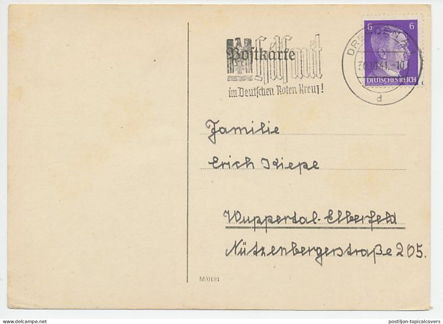 Cover / Postmark Deutsches Reich / Germany 1941 Red Cross - Assist - Red Cross