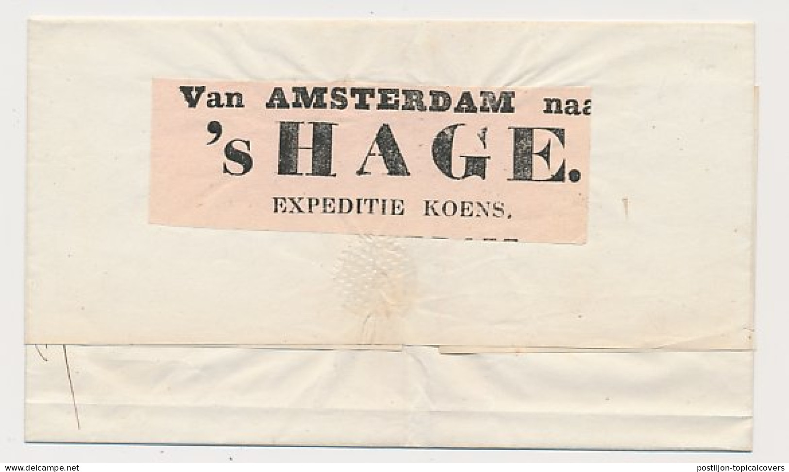 Amsterdam - Den Haag 1850 - Expeditie Koens - ...-1852 Precursori