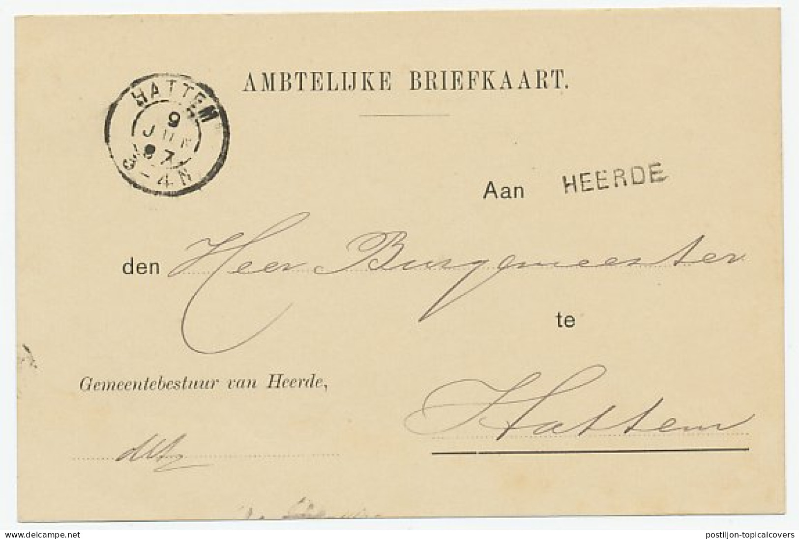 Naamstempel Heerde 1897 - Briefe U. Dokumente