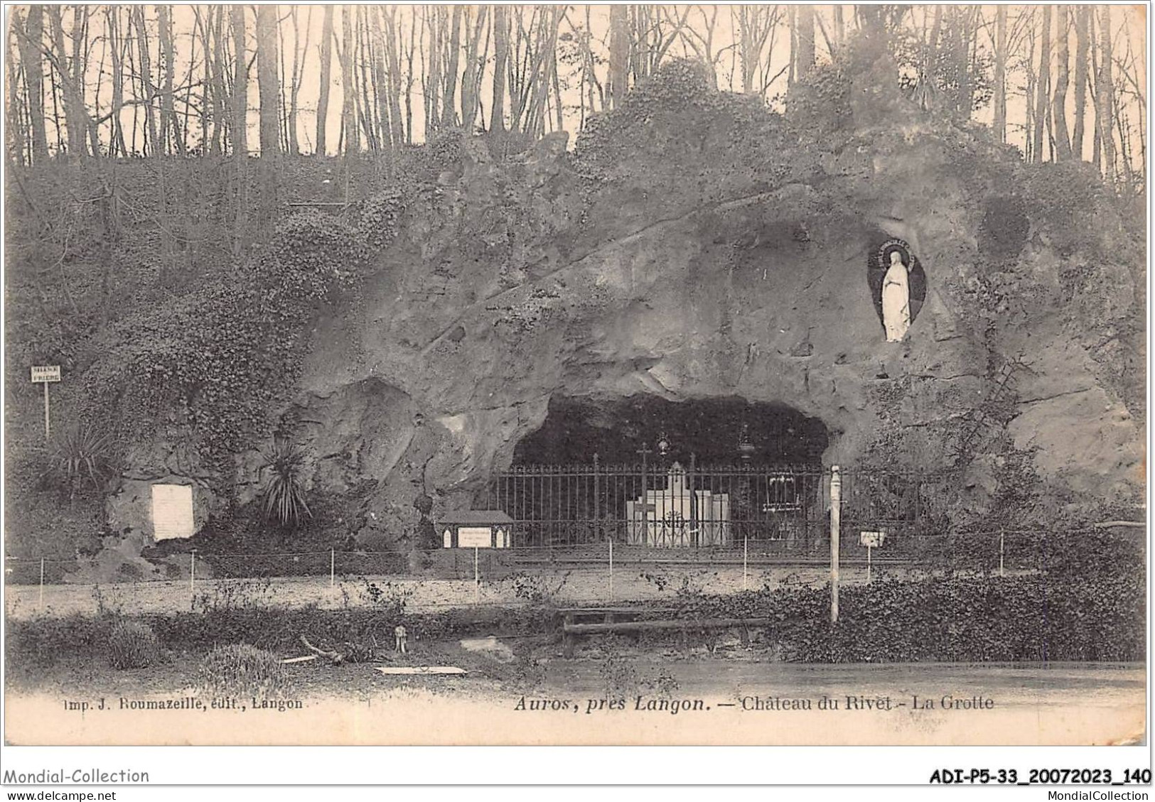 ADIP5-33-0445 - AUROS - Près LANGON - Château Du Rivet - La Grotte  - Langon