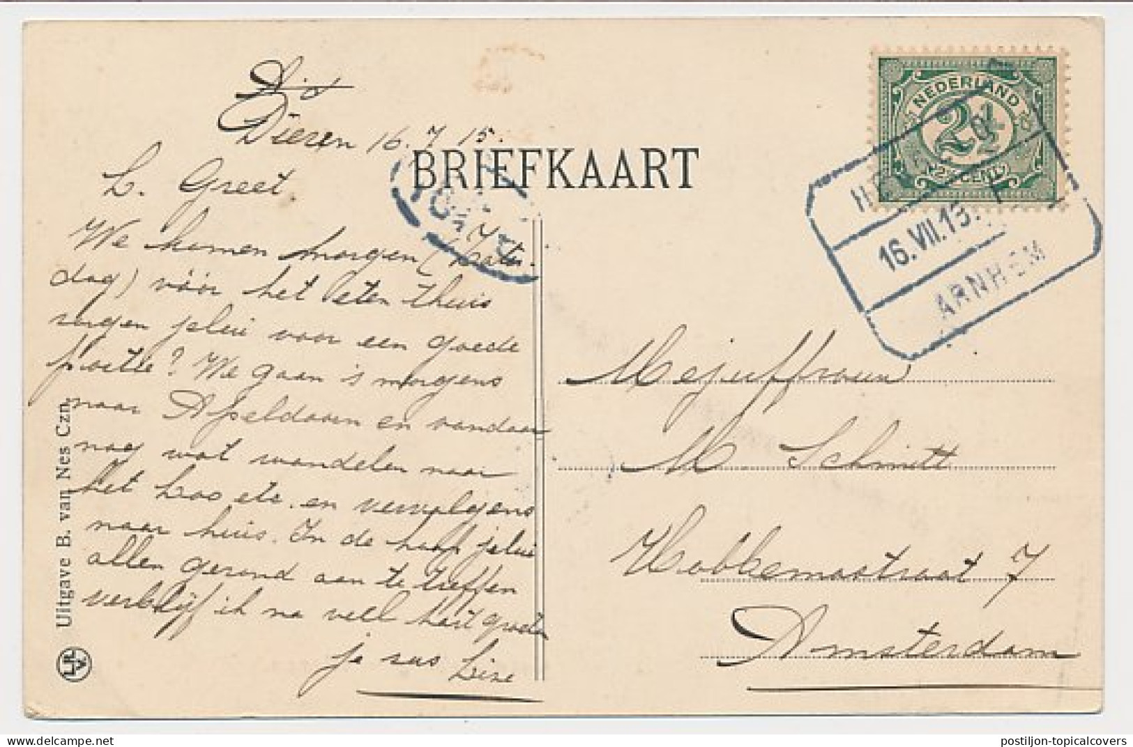 Treinblokstempel : Hengelo - Arnhem F 1913 - Ohne Zuordnung