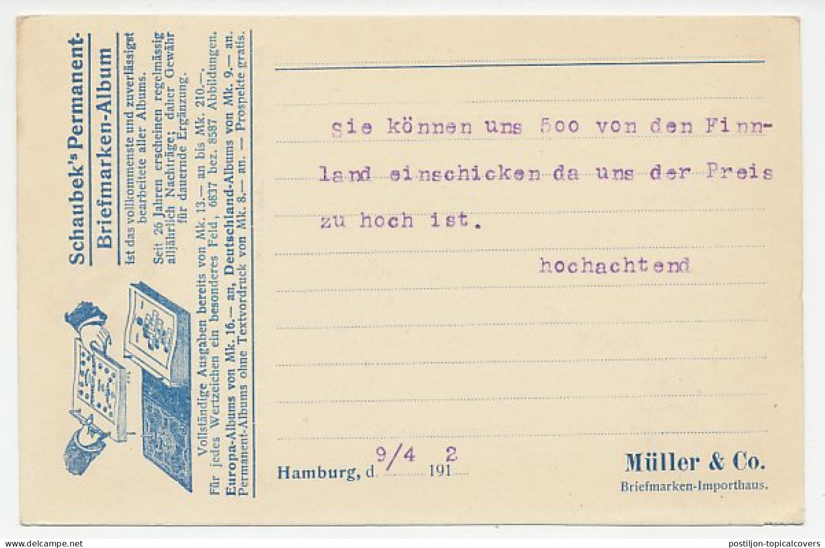 Illustrated Card Deutsches Reich / Germany 1912 Stamp Album - Schaubek - Gnome - Sonstige & Ohne Zuordnung