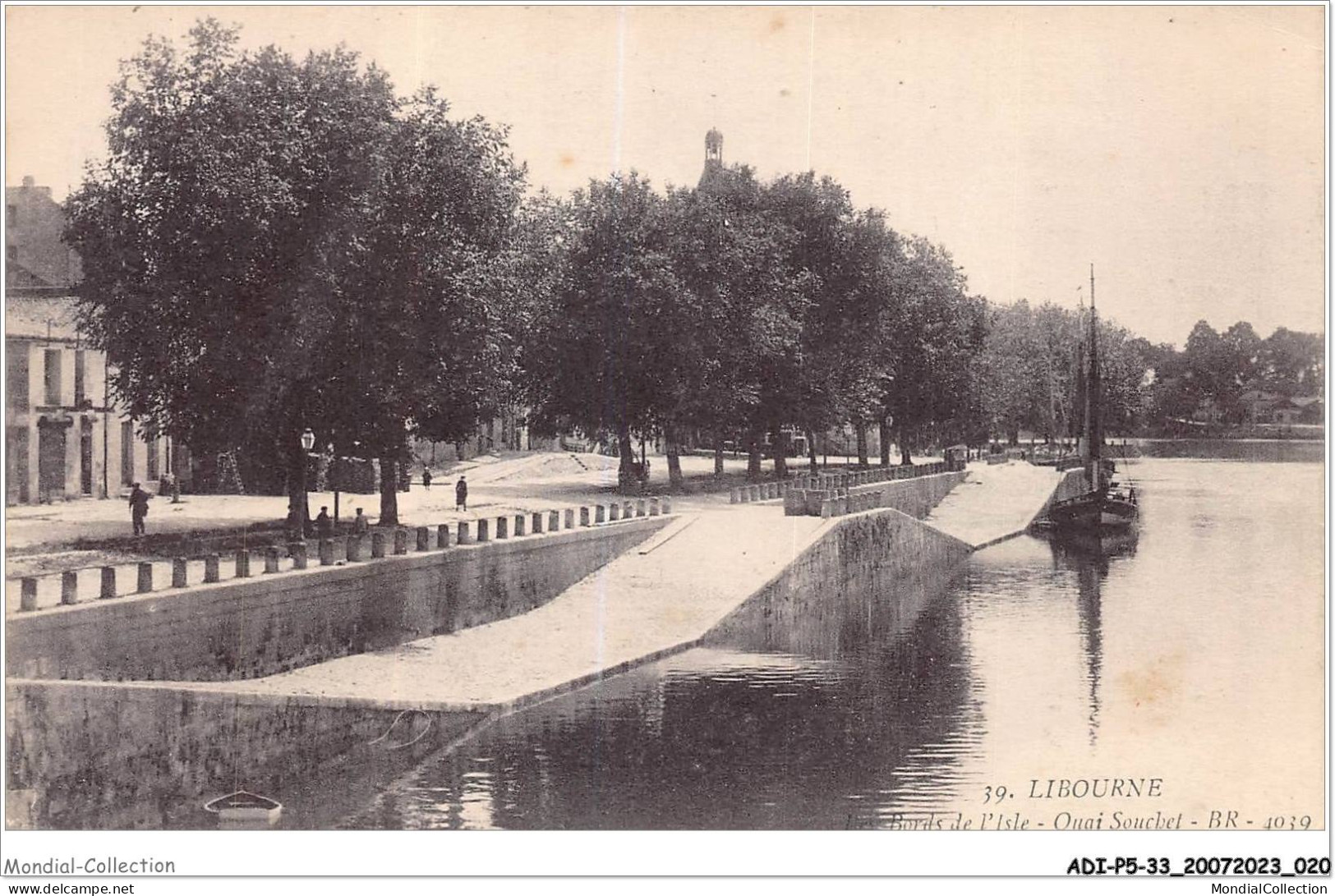 ADIP5-33-0385 - LIBOURNE - Les Bords De L'isle - Quai Souchet  - Libourne