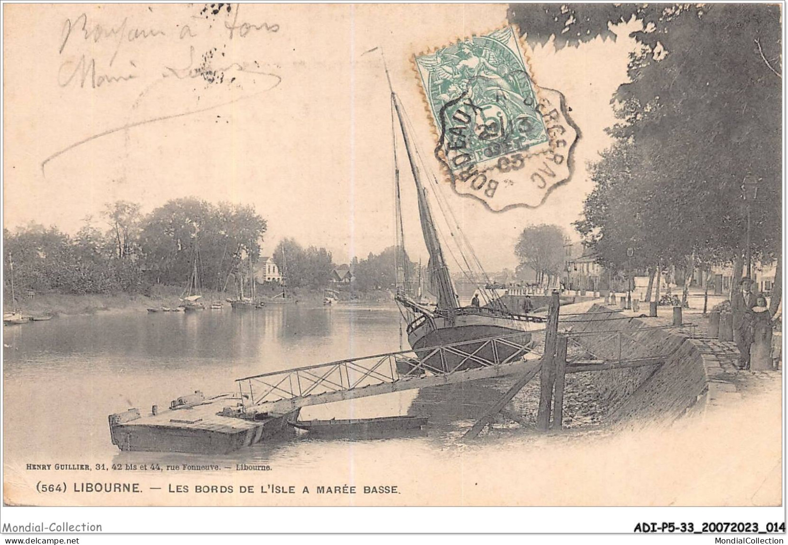 ADIP5-33-0382 - LIBOURNE - Les Bords De L'isle A Marée Basse  - Libourne