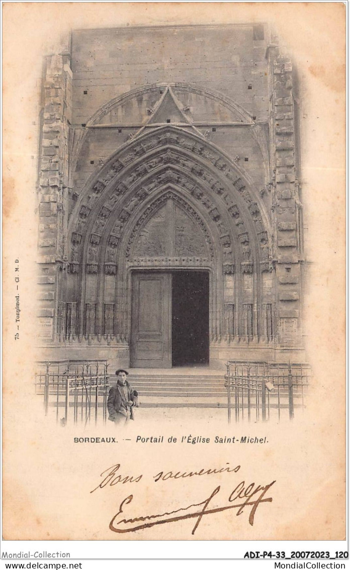 ADIP4-33-0350 - BORDEAUX - Portail De L'église Saint-michel  - Bordeaux