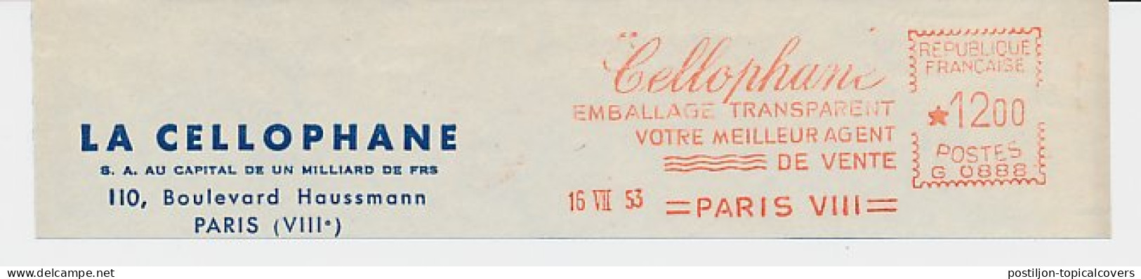 Meter Top Cut France 1953 Cellophane - Transparent Packaging - Other & Unclassified