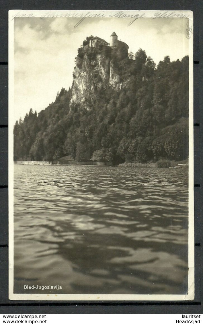 Slovenija Slowenien JUGOSLAVIJA Bled, Sent To Denmark 1930 Mountain Castle Schloss - Slovénie