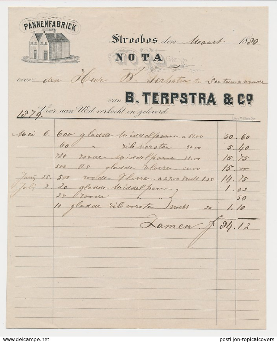 Nota Stroobos 1880 - Pannenfabriek - Paesi Bassi