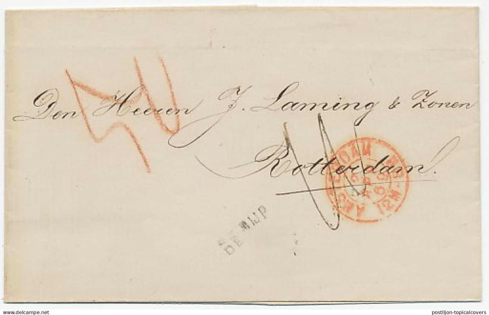 Naamstempel De Rijp 1864 - Briefe U. Dokumente
