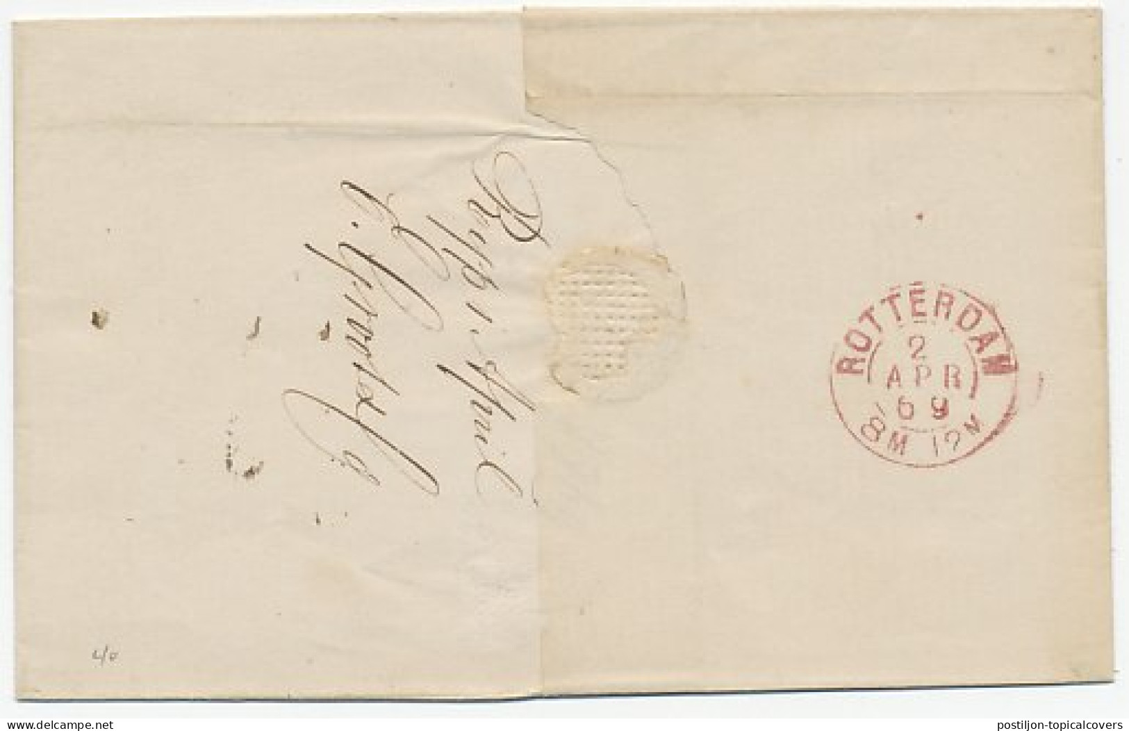 Naamstempel De Rijp 1864 - Briefe U. Dokumente
