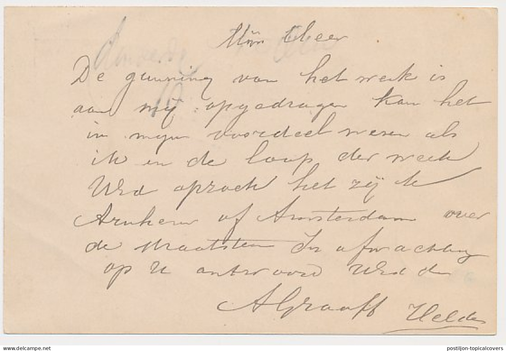 Trein Haltestempel Helder 1888 - Lettres & Documents