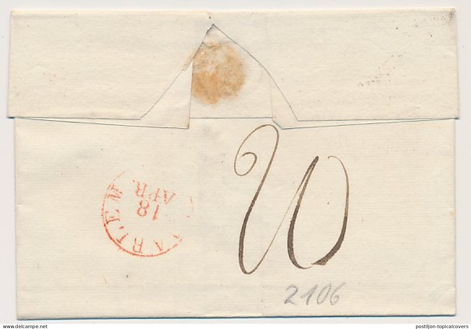 Marienwaerdt - Leerdam - Haarlem 1838 - ...-1852 Prephilately