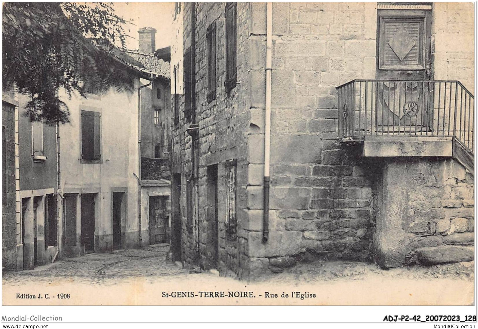 ADJP2-42-0148 -  SAINT-GENIS-TERRE-NOIRE - Rue De L'eglise - Andere & Zonder Classificatie