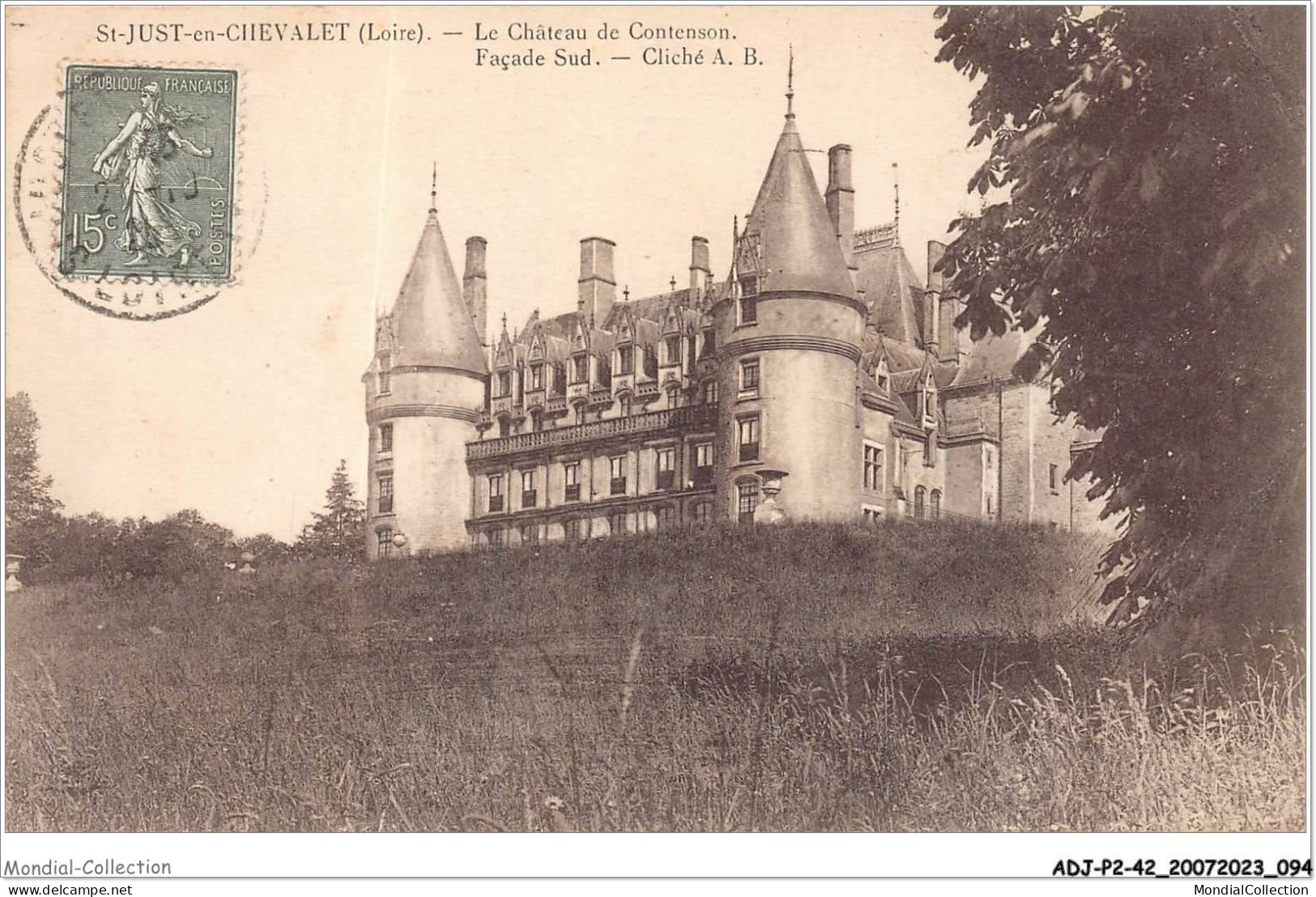 ADJP2-42-0131 -ST-JUST-EN-CHEVALET - Le Chateau De Contenson - Facade Sud - Saint Just Saint Rambert