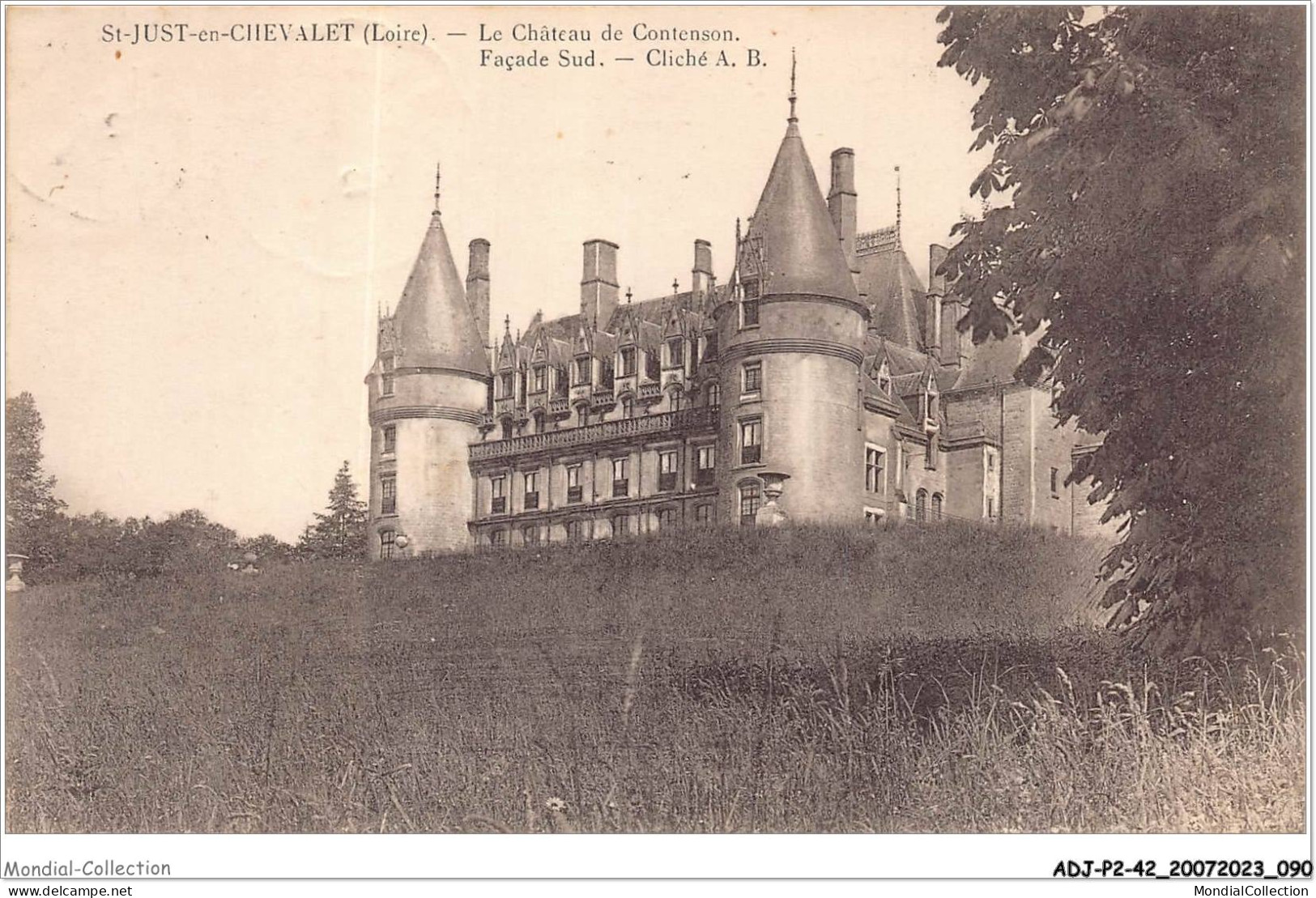 ADJP2-42-0129 -ST-JUST-EN-CHEVALET - Lechateau De Contenson - Facade Sud - Saint Just Saint Rambert