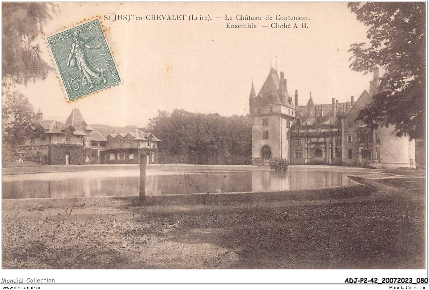 ADJP2-42-0124 -ST-JUST-EN-CHEVALET - Le Chateau De Contenson - Ensemble - Saint Just Saint Rambert