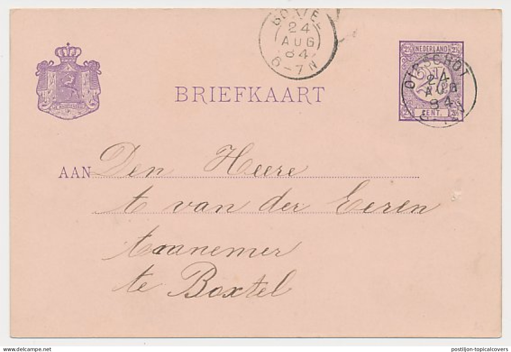 Kleinrondstempel Oirschot 1884 - Unclassified