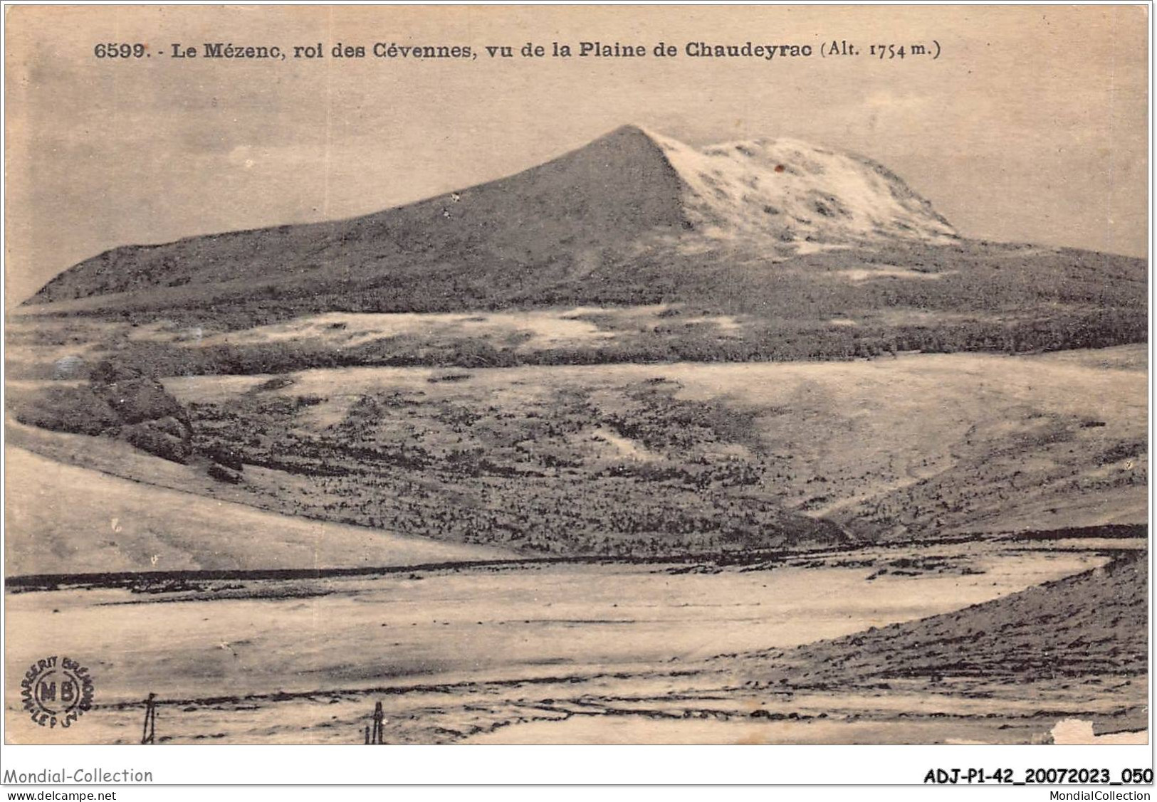 ADJP1-42-0026 - Le Mezenc - Roi Des Cevennes - Vu De La Plaine De Chaudeyrac - Other & Unclassified