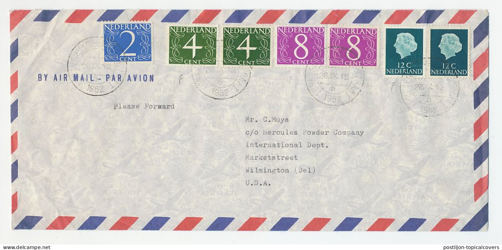 Em. Fluorzegels 1962 Den Haag - USA - Unclassified