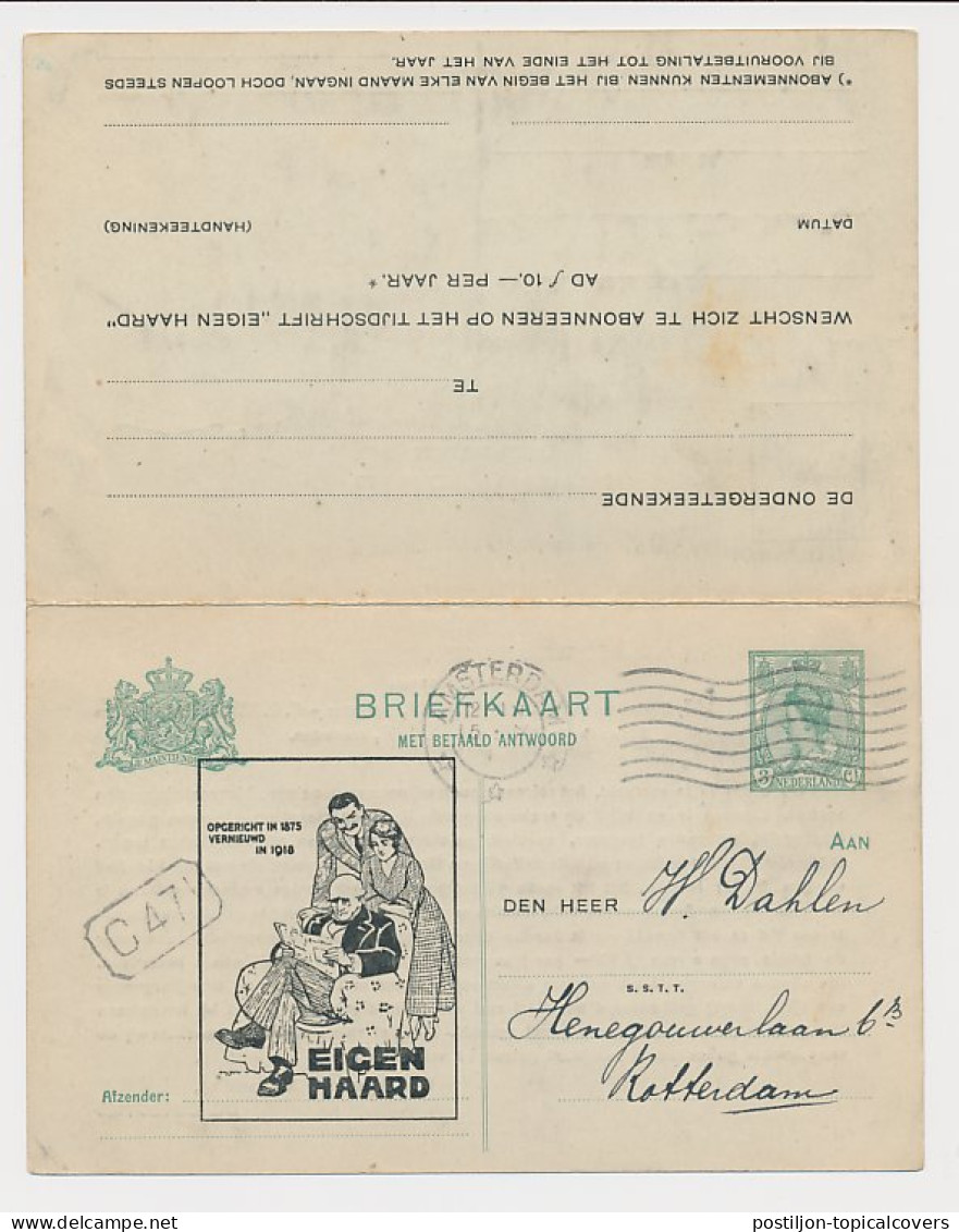 Briefkaart G. 91 I Particulier Bedrukt Amsterdam 191. - Postal Stationery