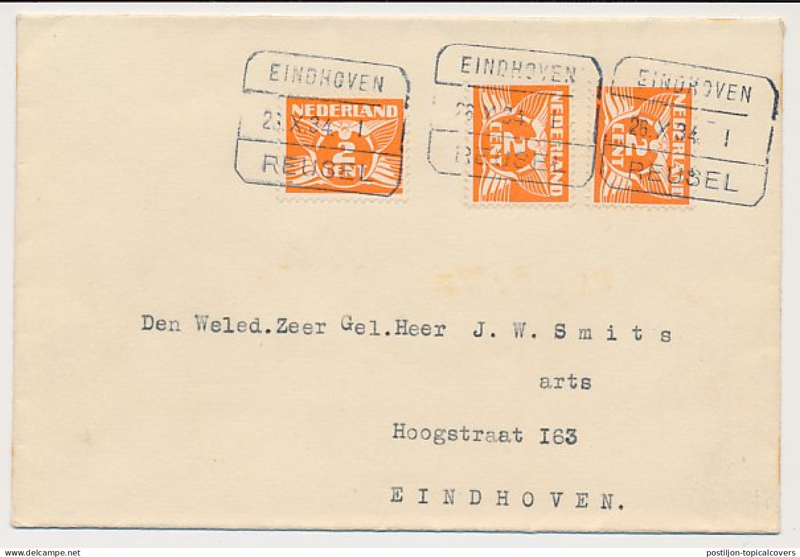 Treinblokstempel : Eindhoven - Reusel I 1934 - Ohne Zuordnung