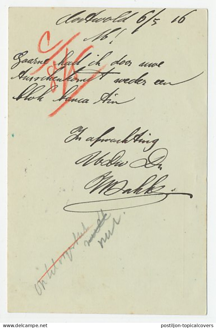 Firma Briefkaart Oostwolde ( Oldambt ) 1916 - Koperslagerij  - Unclassified