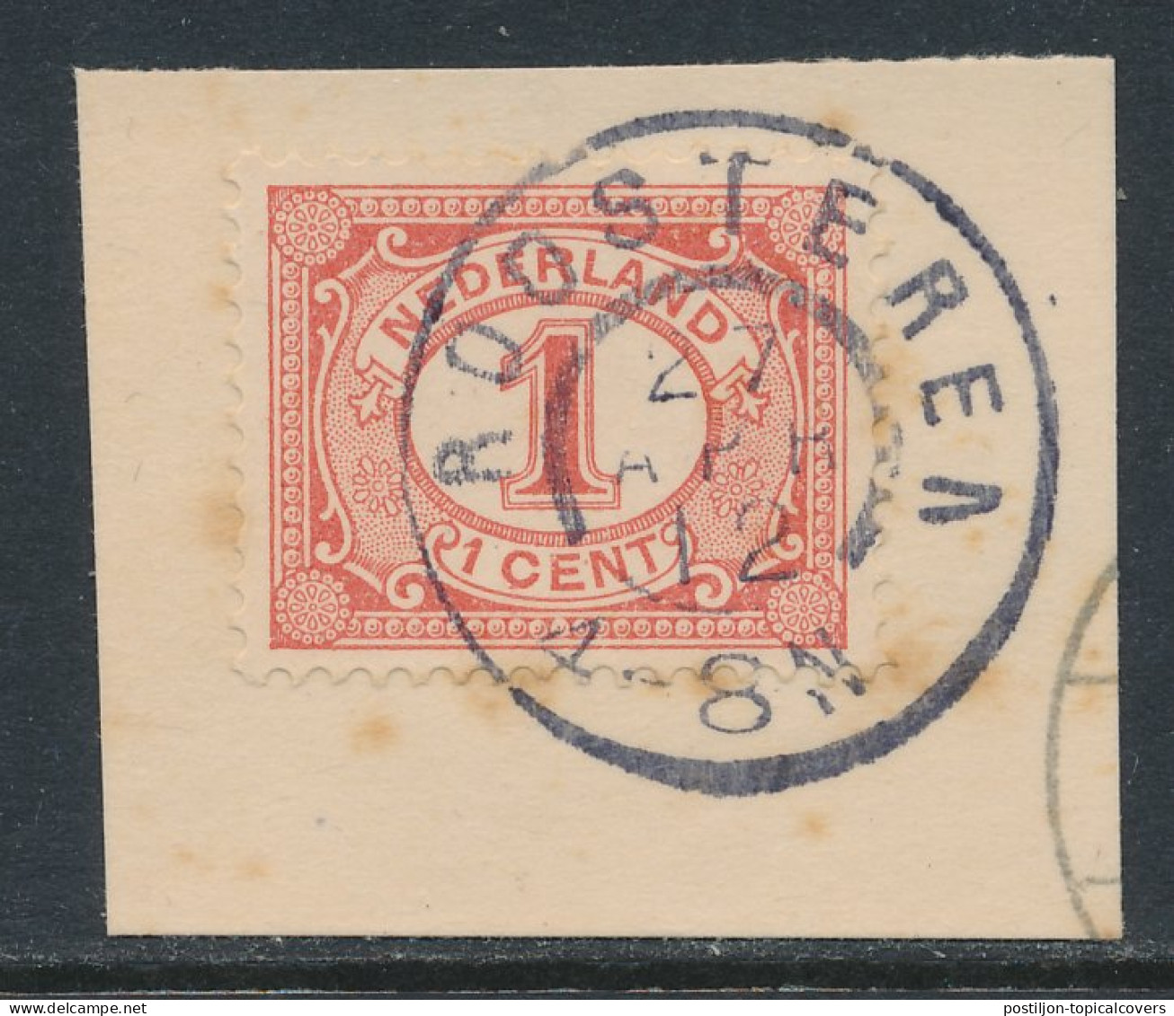 Grootrondstempel Roosteren 1912 - Marcophilie