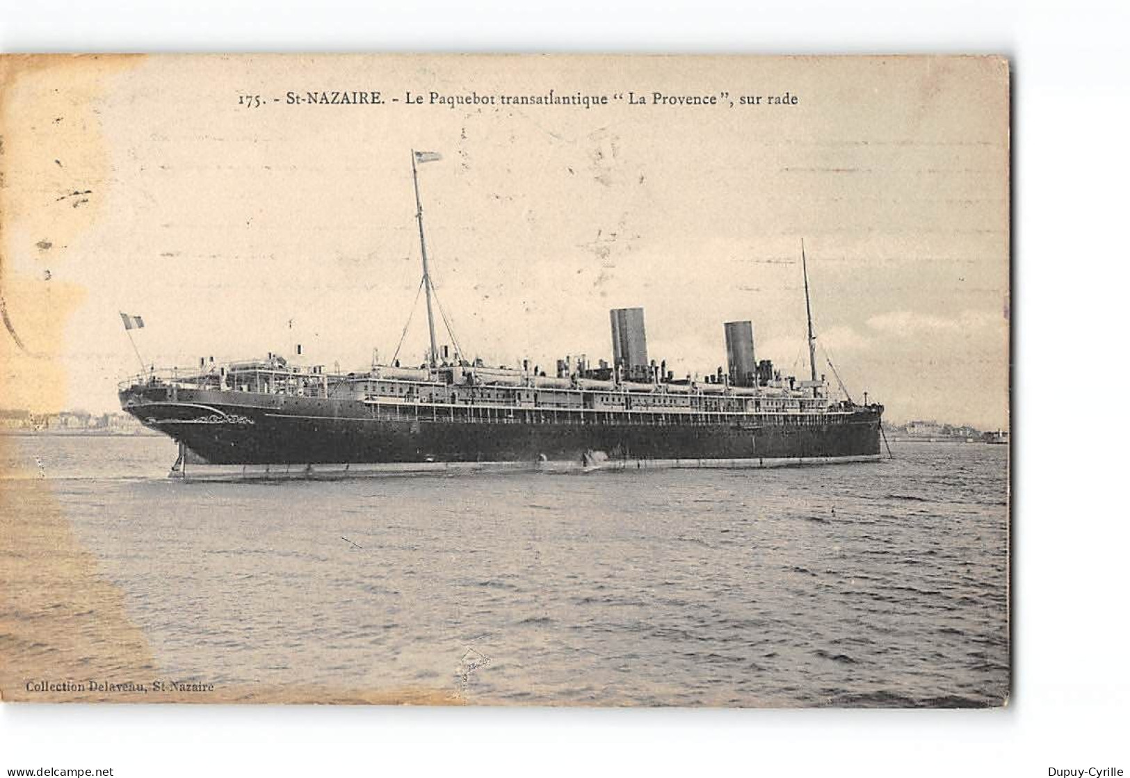 SAINT NAZAIRE - Le Paquebot Transatlantique " La Provence " Sur Rade - Très Bon état - Saint Nazaire