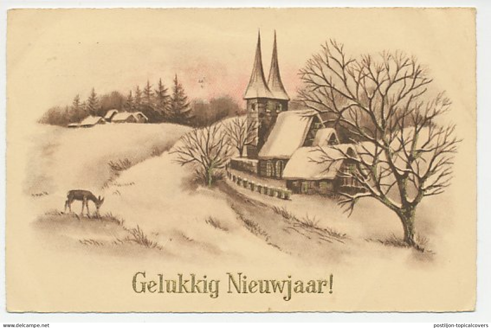 Em. Kind 1934 - Nieuwjaarsstempel Amsterdam - Non Classés
