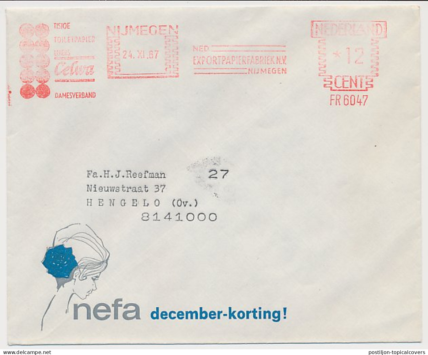 Firma Envelop Nijmegen 1967 - Papierfabriek Nefa - Unclassified