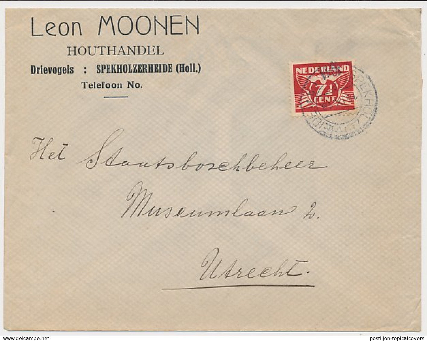 Firma Envelop Spekholzerheide 1941 - Houthandel - Non Classés