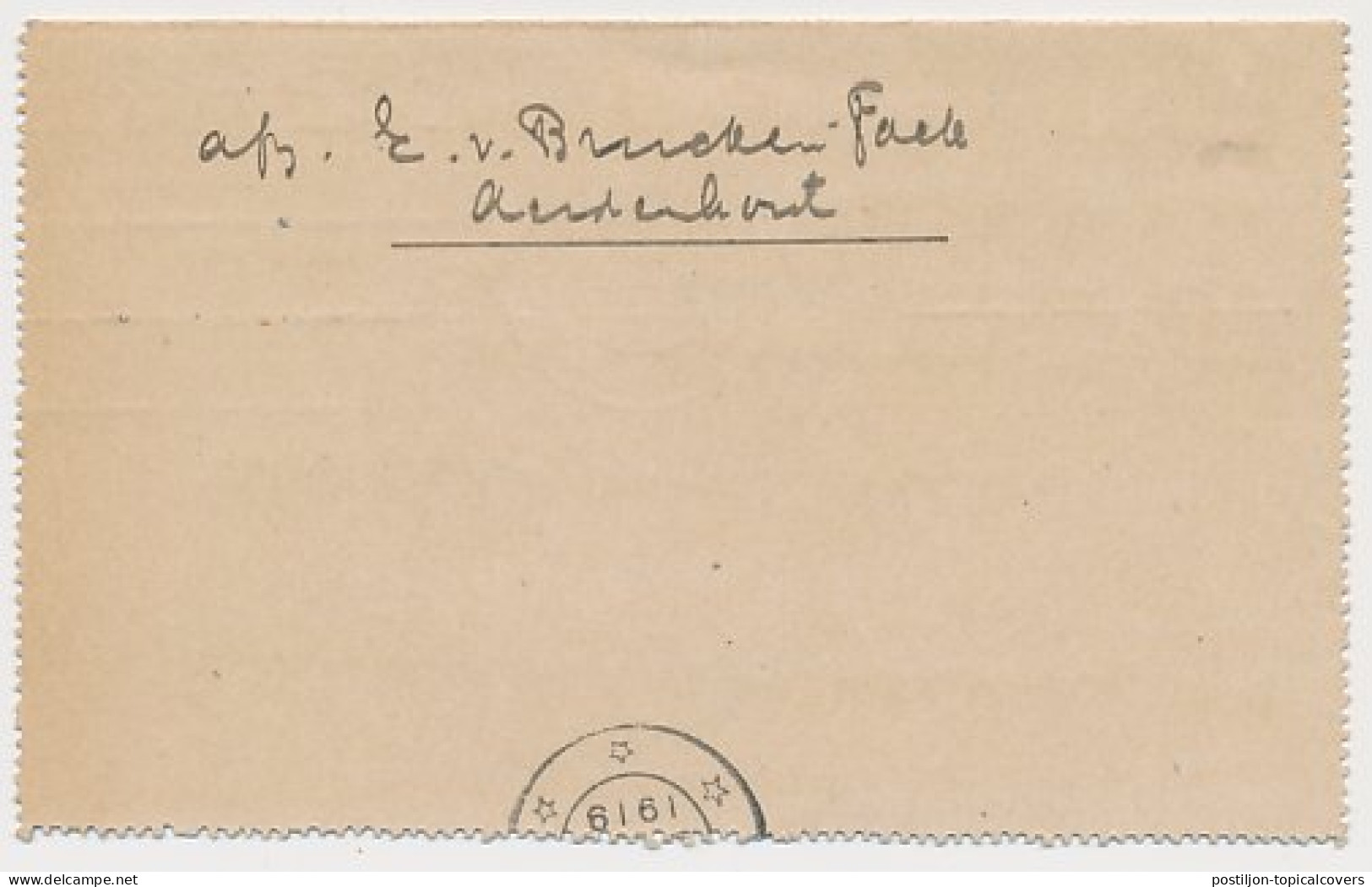 Postblad G. 13 / Bijfrankering Haarlem - Amsterdam 1919 - Postal Stationery