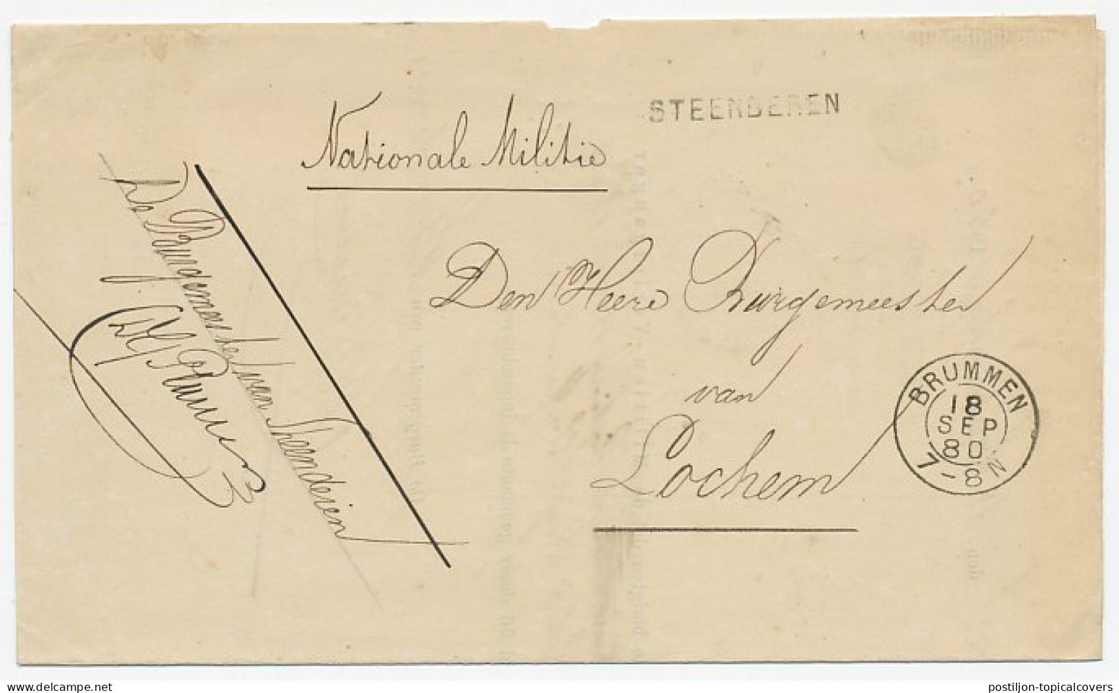 Naamstempel Steenderen 1880 - Covers & Documents