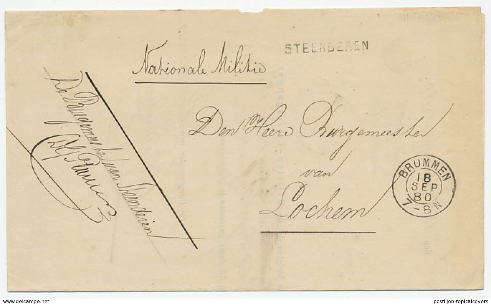 Naamstempel Steenderen 1880 - Brieven En Documenten