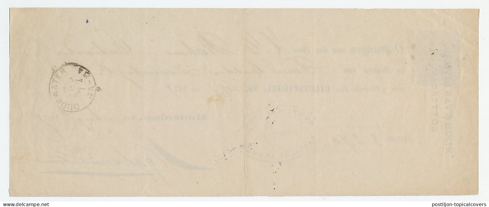 Em. 1872 Arnhem - Oudewater - Kwitantie  - Unclassified