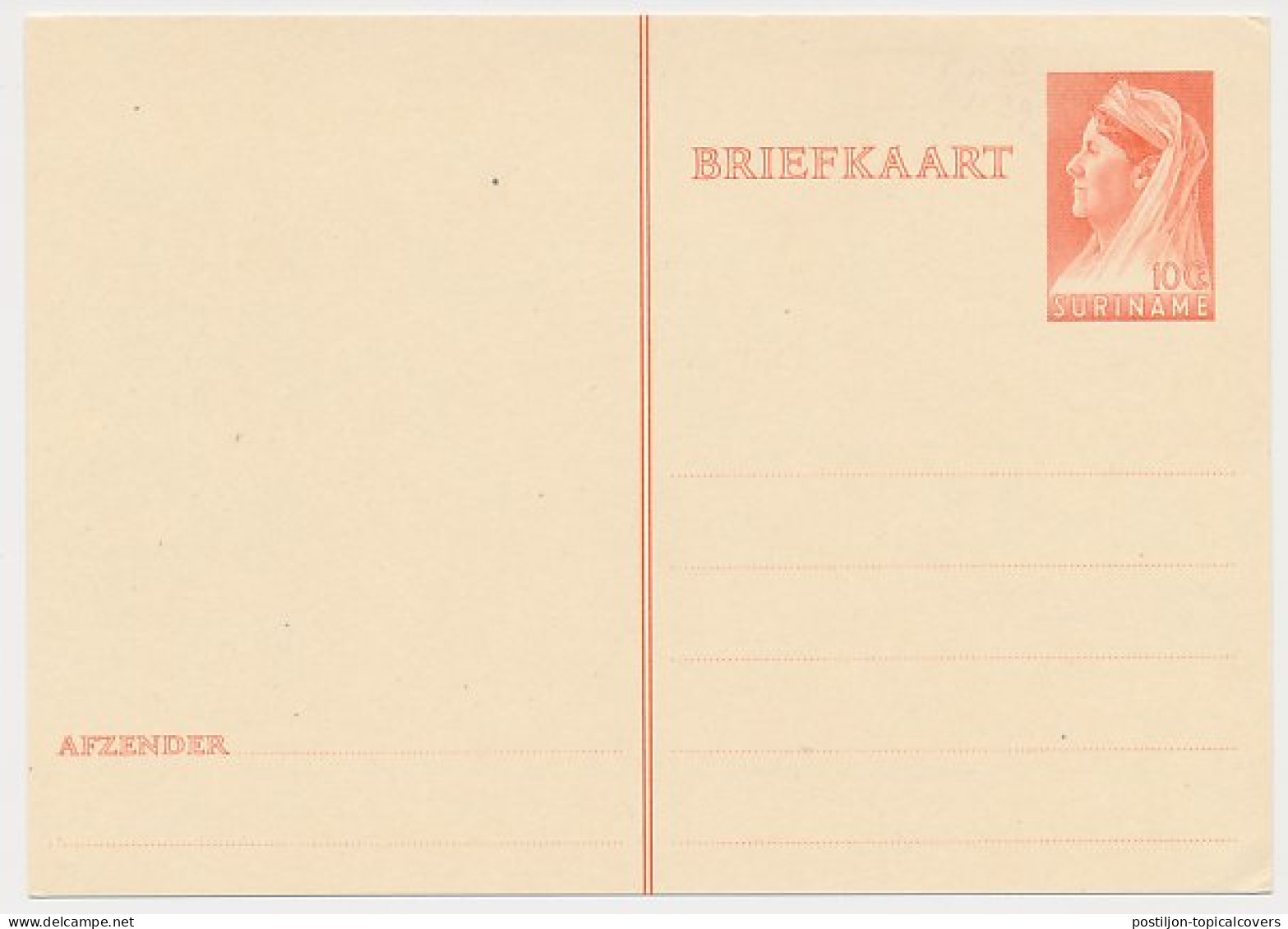 Suriname Briefkaart G. 40 - Surinam ... - 1975