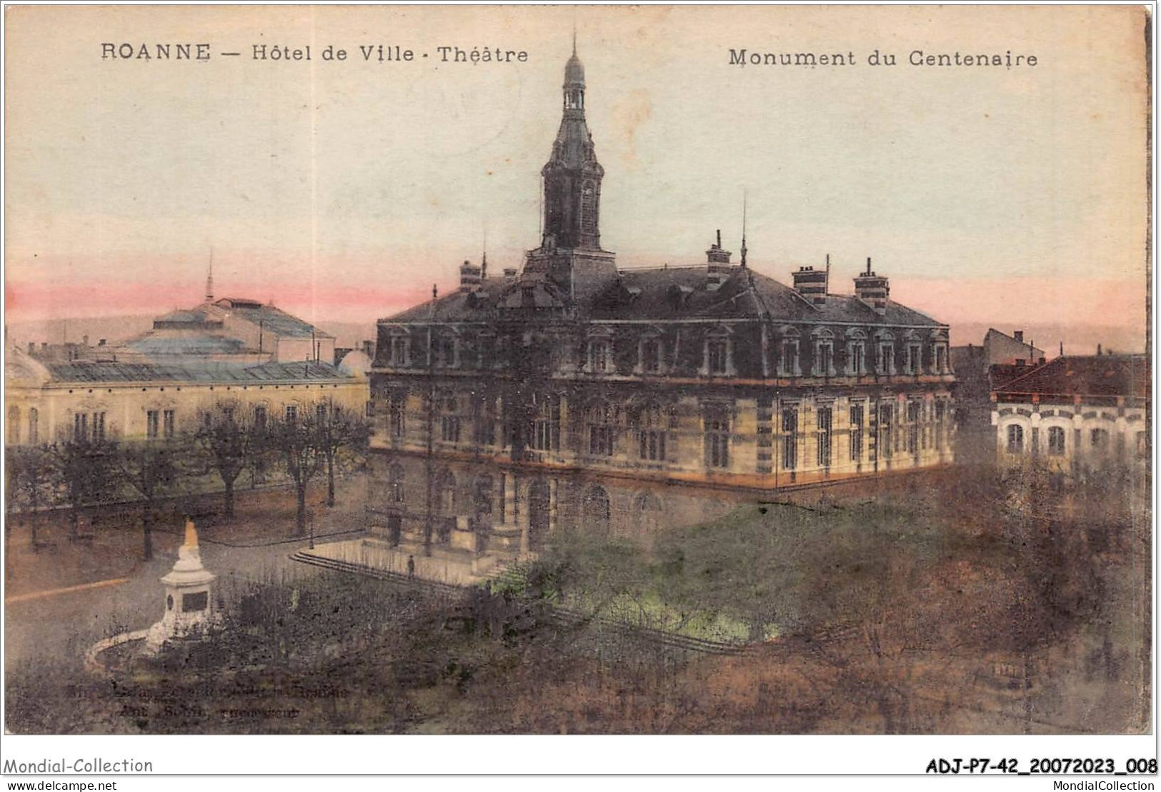 ADJP7-42-0558 - ROANNE - Hotel De Ville - Theatre - Monument Du Centenaire - Roanne