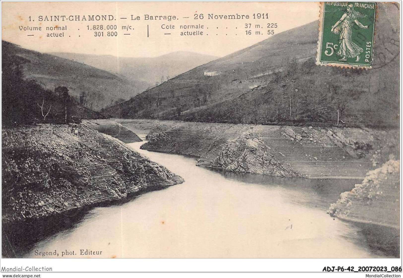 ADJP6-42-0508 - SAINT-CHAMOND - Le Barrage - 26 Novembre 1911 - Saint Chamond