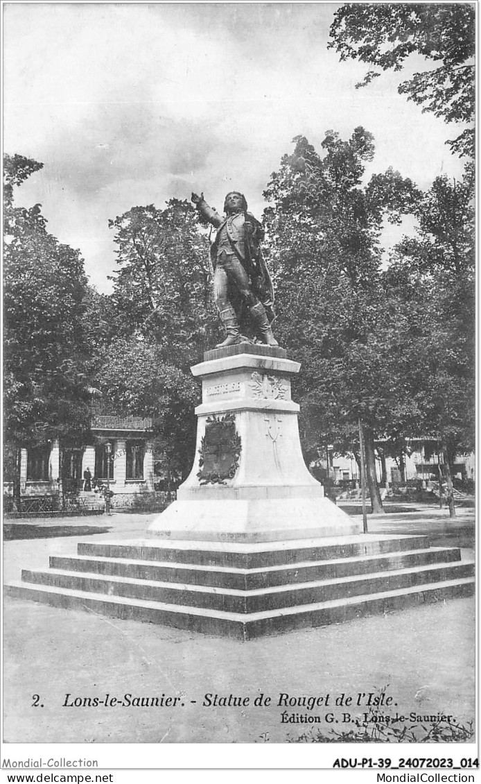 ADUP1-39-0008 - LONS LE SAUNIER - Statue De Rouget De L'isle  - Lons Le Saunier