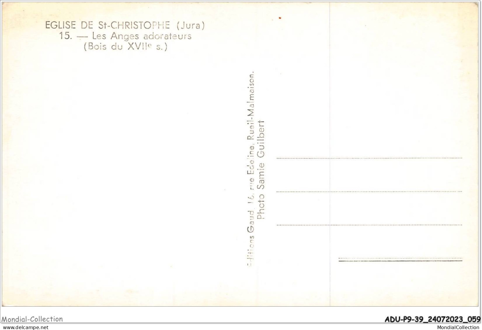 ADUP9-39-0745 - EGLISE DE SAINT-CHRISTOPHE - Les Anges Adorateurs  - Other & Unclassified