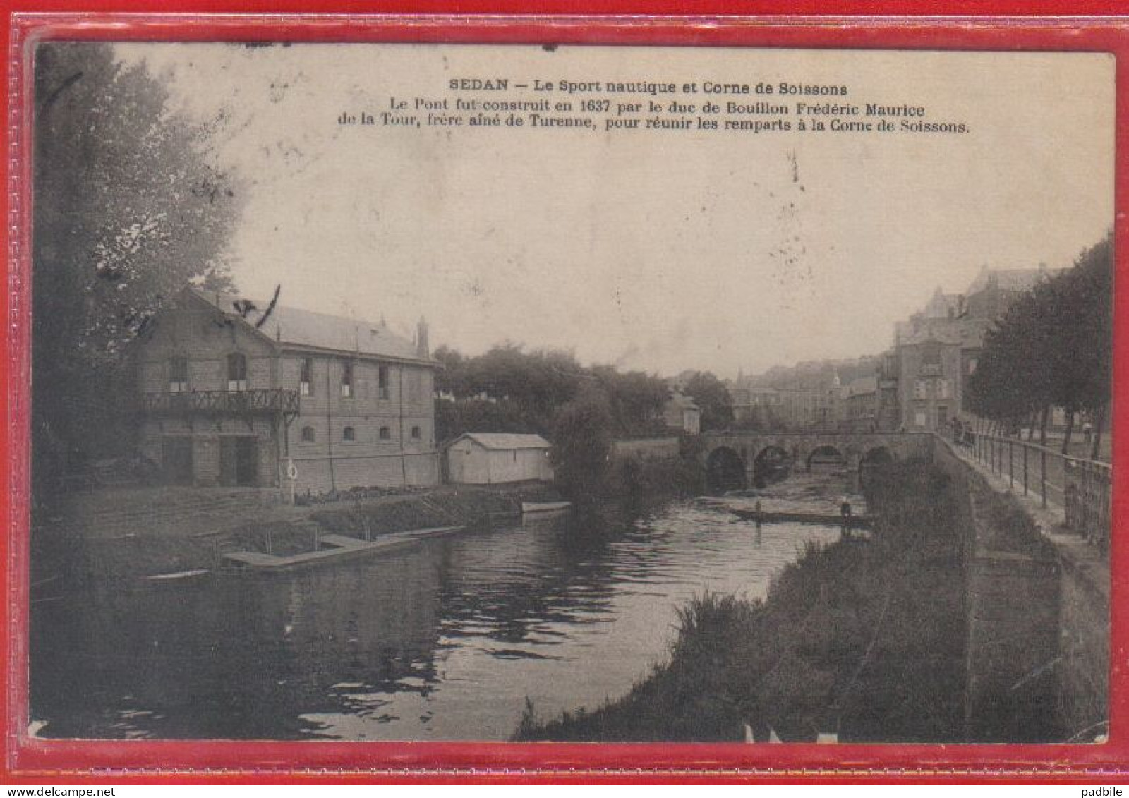 Carte Postale 08. Sedan Sport Nautique Et Corne De Soissons  Très Beau Plan - Sedan