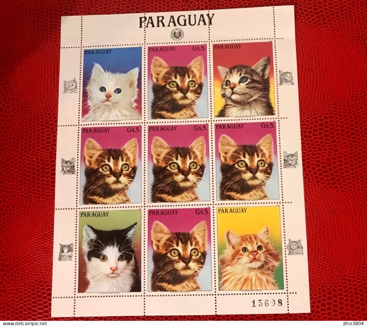 PARAGUAY 1984 9v Neuf MNH ** 15€ Mi Gato Cat Pet Katze Gatto - Domestic Cats