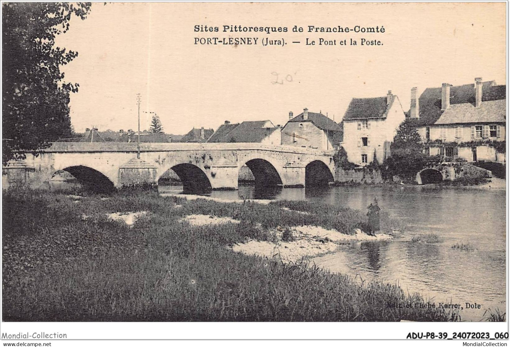 ADUP8-39-0658 - PORT-LESNEY - Le Pont Et La Poste  - Dole