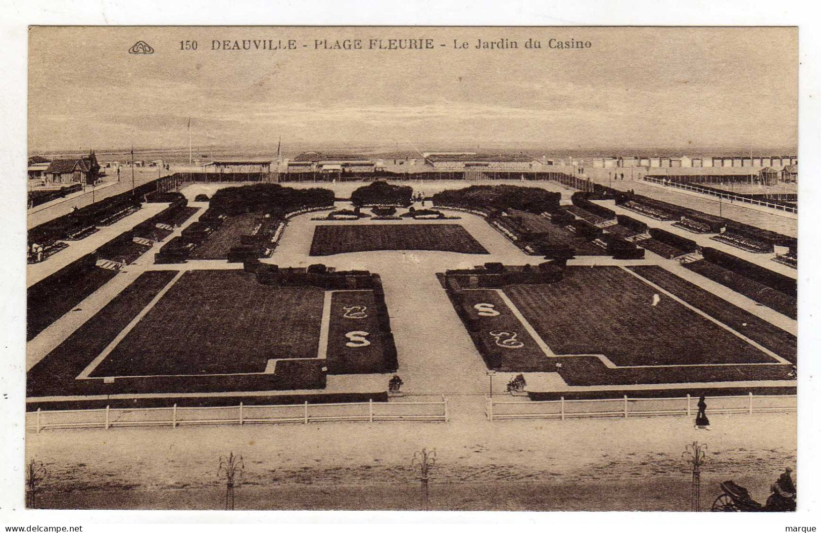 Cpa N° 150 DEAUVILLE Plage Fleurie Le Jardin Du Casino - Deauville